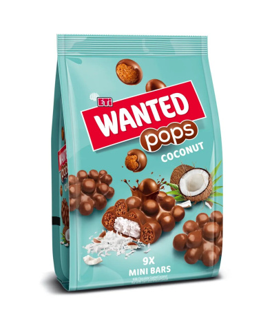 Шоколадные батончики ETi WANTED POPS COCONUT, 126 г